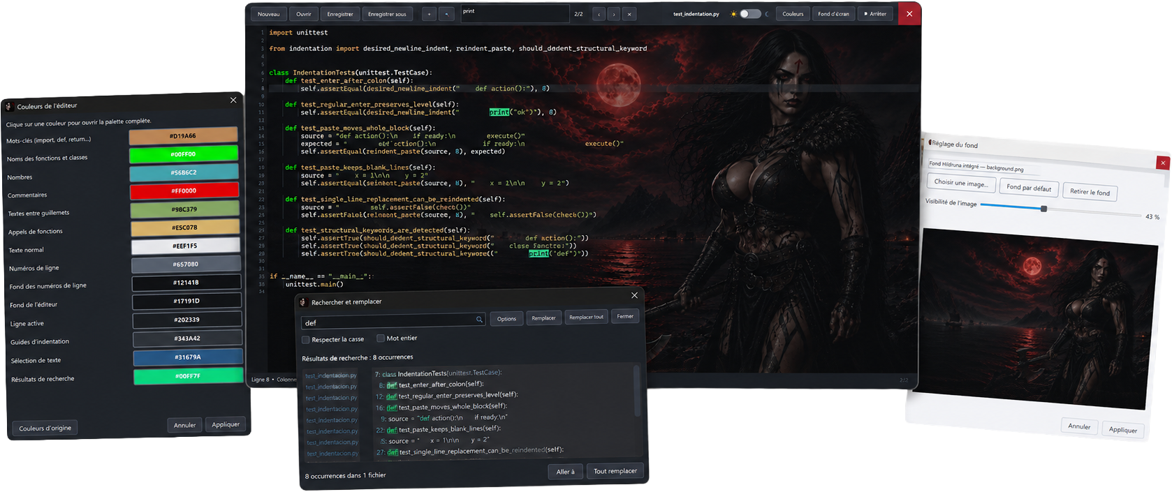 Hildruna Python editor preview
